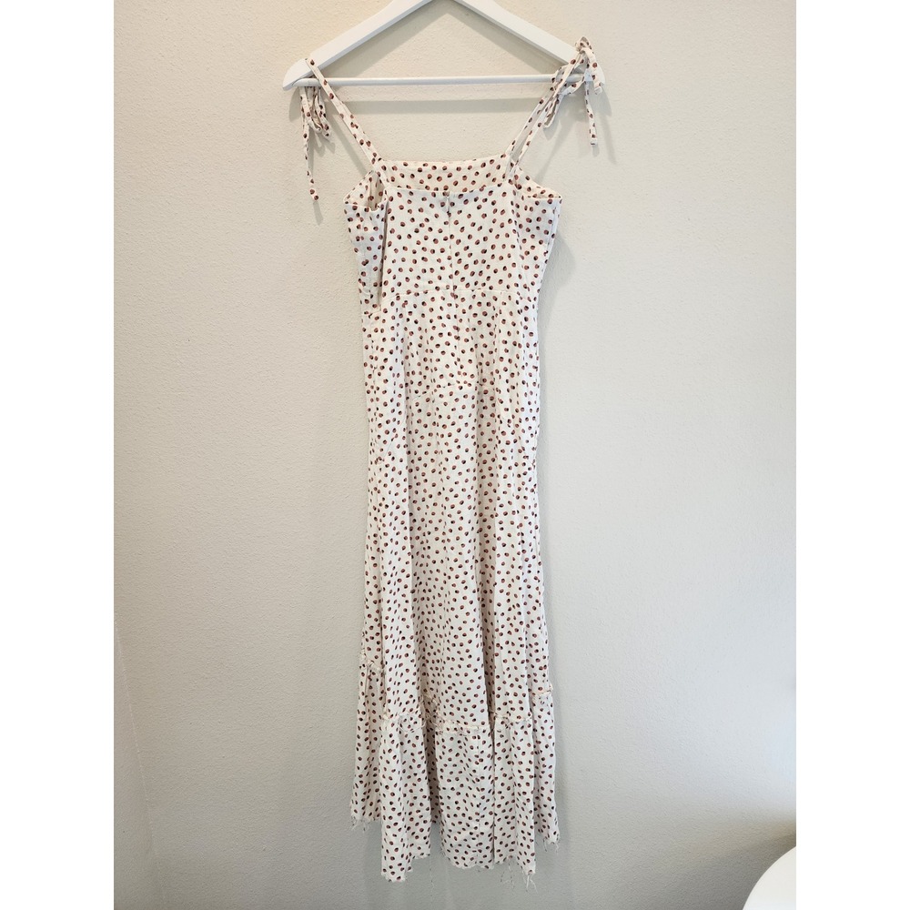 Stillwater Hola High Low Ruffle Midi Dress Linen Blend Dot WesternSize S - Picture 8 of 12